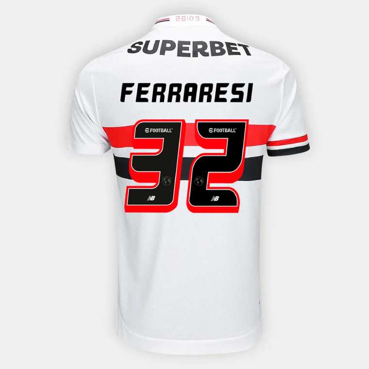 Sao Paulo FC Home FERRARESI 32 Jersey 25-26