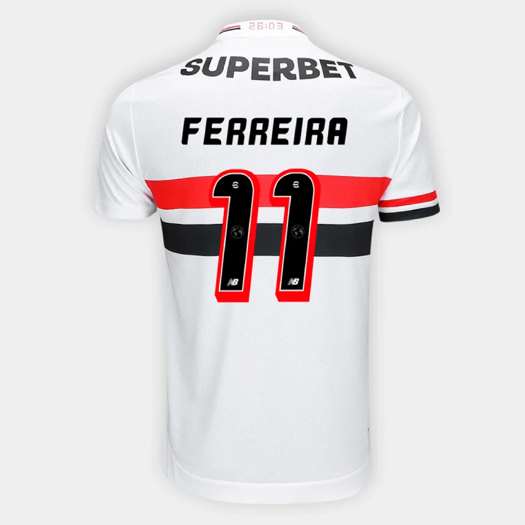 Sao Paulo FC Home FERREIRA 11 Jersey 25-26
