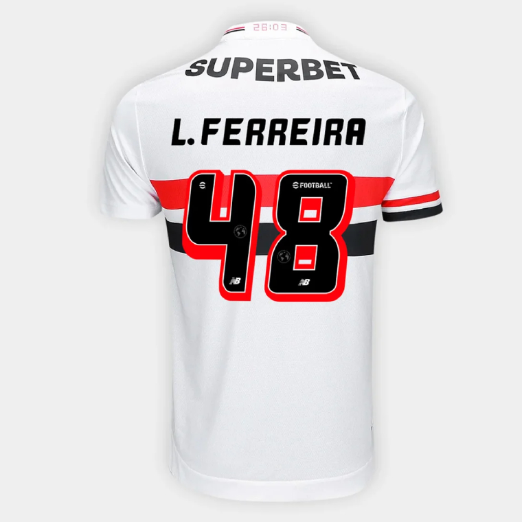 Sao Paulo FC Home L. FERREIRA 48 Jersey 25-26