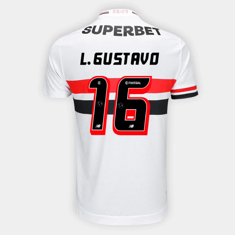 Sao Paulo FC Home L. GUSTAVO 16 Jersey 25-26