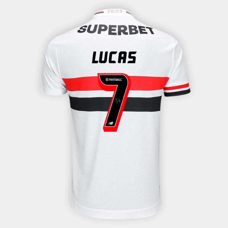 Sao Paulo FC Home LUCAS 7 Jersey 25-26
