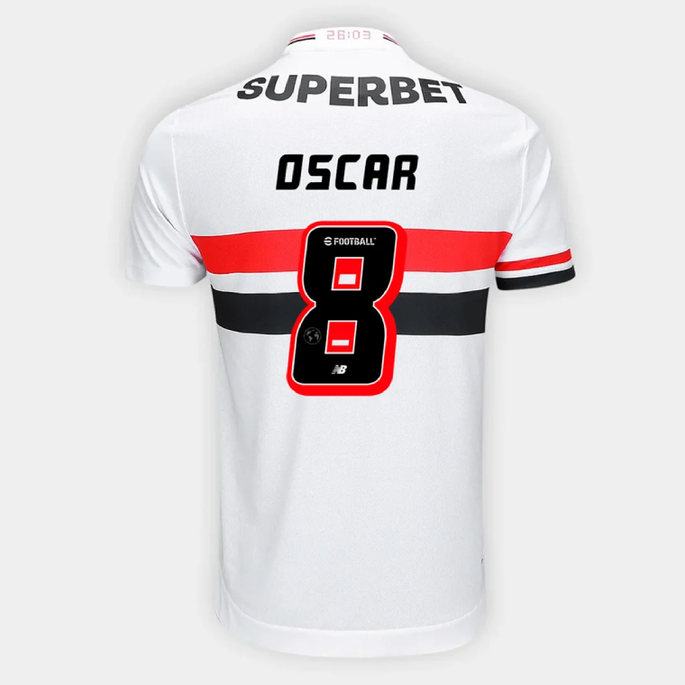 Sao Paulo FC Home OSCAR 8 Jersey 25-26