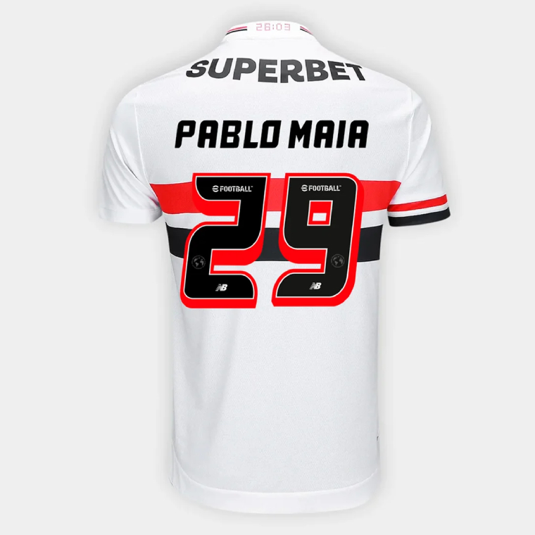 Sao Paulo FC Home PABLO MAIA 29 Jersey 25-26