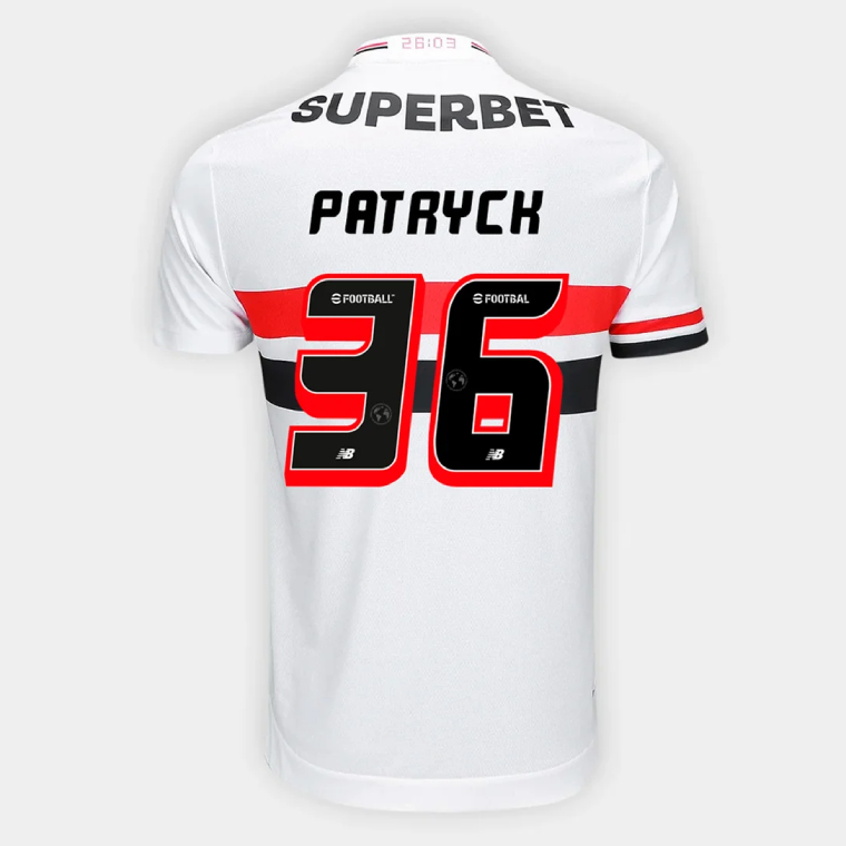 Sao Paulo FC Home PATRYCK 36 Jersey 25-26