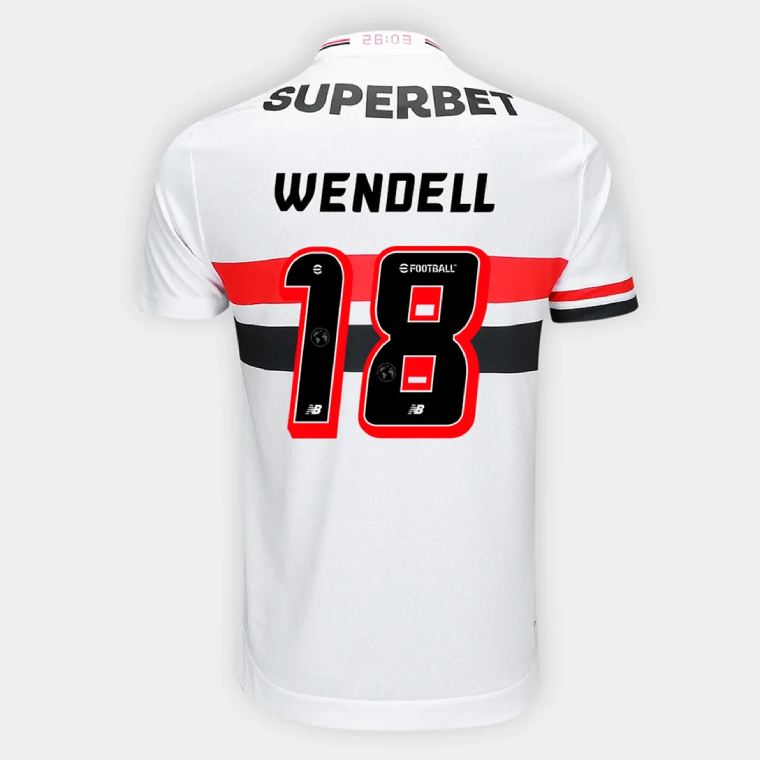 Sao Paulo FC Home WENDELL 18 Jersey 25-26