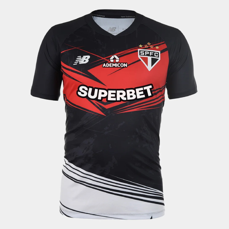 São Paulo Goalkeeper Jersey Black+Red 25-26