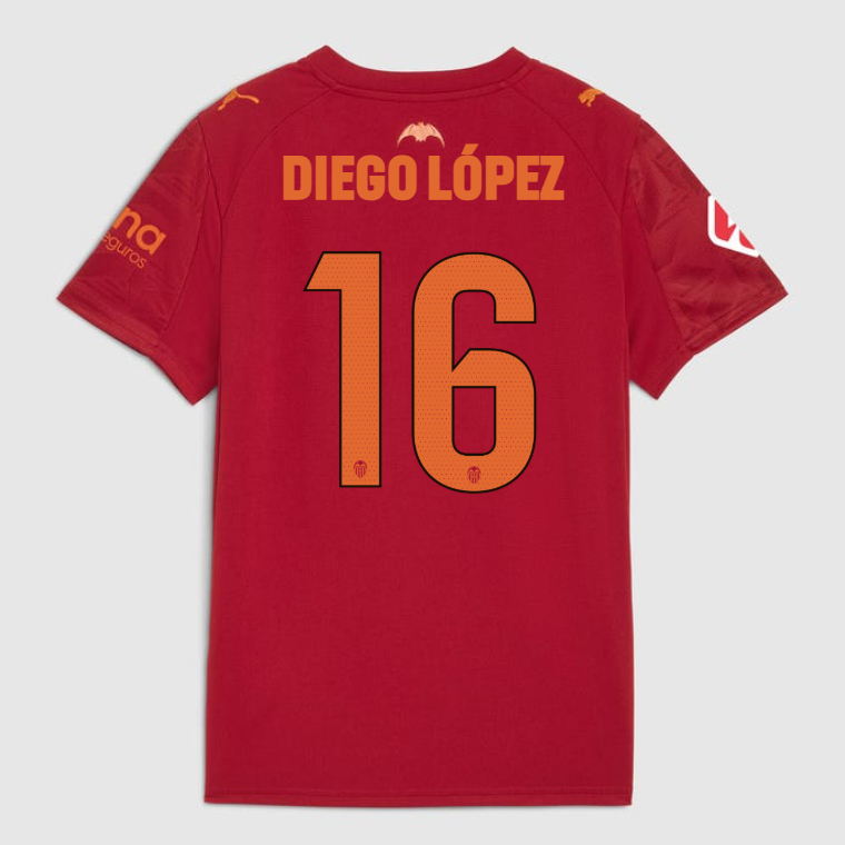 Valencia CF Away DIEGO LÓPEZ 16 Jersey 25-26