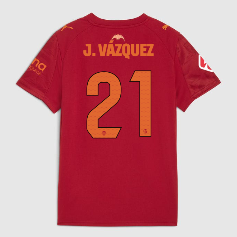 Valencia CF Away J. VÁZQUEZ 21 Jersey 25-26
