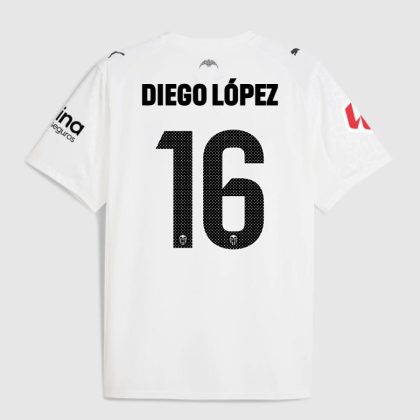Valencia CF Home DIEGO LÓPEZ 16 Jersey 25-26