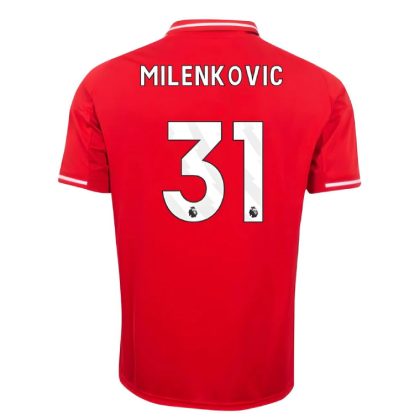 Nottingham Forest Home MILENKOVIC 31 Jersey 25-26