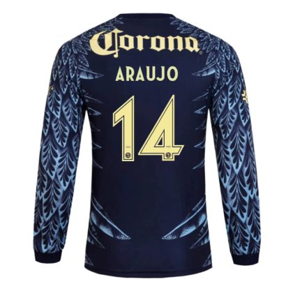 Club América Away ARAUJO 14 Long Sleeve Jersey 25-26