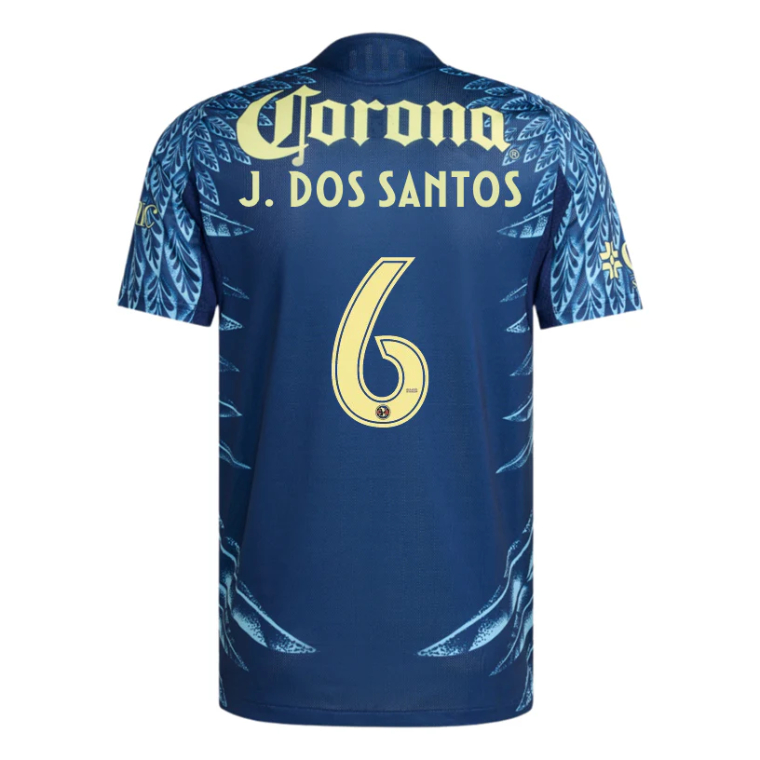 Club América Away J. DOS SANTOS 6 Jersey 25-26 (Player Version)