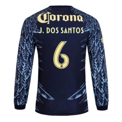 Club América Away J. DOS SANTOS 6 Long Sleeve Jersey 25-26