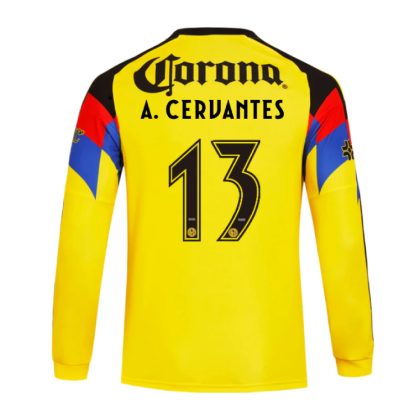 Club América Home A. CERVANTES 13 Long Sleeve Jersey 25-26