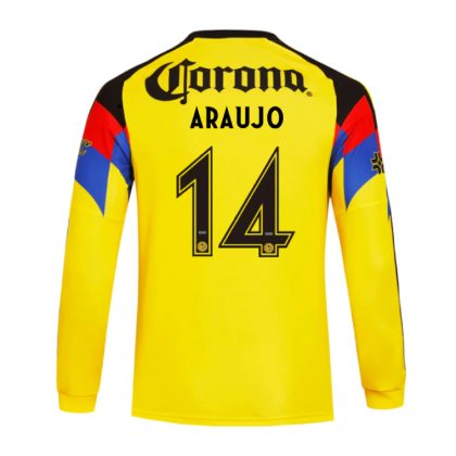 Club América Home ARAUJO 14 Long Sleeve Jersey 25-26