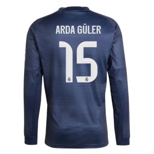 Real Madrid Away ARDA GÜLER 15 Long Sleeve Jersey 25-26