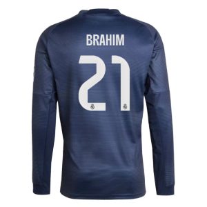 Real Madrid Away BRAHIM 21 Long Sleeve Jersey 25-26