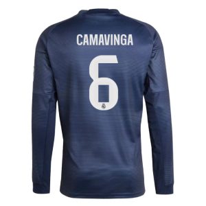 Real Madrid Away CAMAVINGA 6 Long Sleeve Jersey 25-26