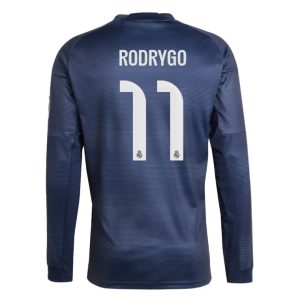 Real Madrid Away RODRYGO 11 Long Sleeve Jersey 25-26