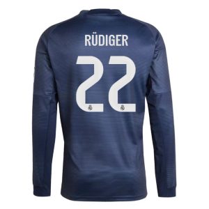 Real Madrid Away RÜDIGER 22 Long Sleeve Jersey 25-26