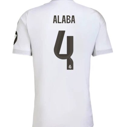 Real Madrid Home Alaba 4 Jersey 25-26