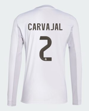 Real Madrid Home Carvajal 2 Long Sleeve Jersey 25-26