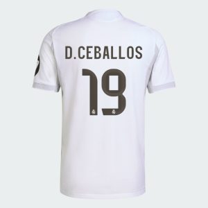 Real Madrid Home D. CEBALLOS 19 Jersey 25-26 (Player Version)