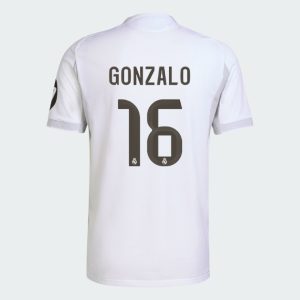 Real Madrid Home GONZALO 16 Jersey 25-26 (Player Version)