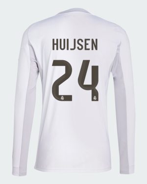 Real Madrid Home Huijsen 24 Long Sleeve Jersey 25-26