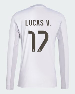 Real Madrid Home Lucas V. 17 Long Sleeve Jersey 25-26