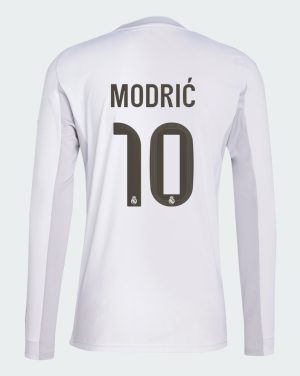 Real Madrid Home Modrić 10 Long Sleeve Jersey 25-26