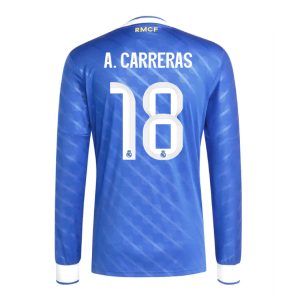 Real Madrid Third A. CARRERAS 18 Long Sleeve Jersey 25-26