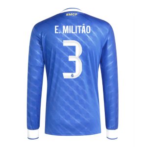 Real Madrid Third E. MILITÃO 3 Long Sleeve Jersey 25-26