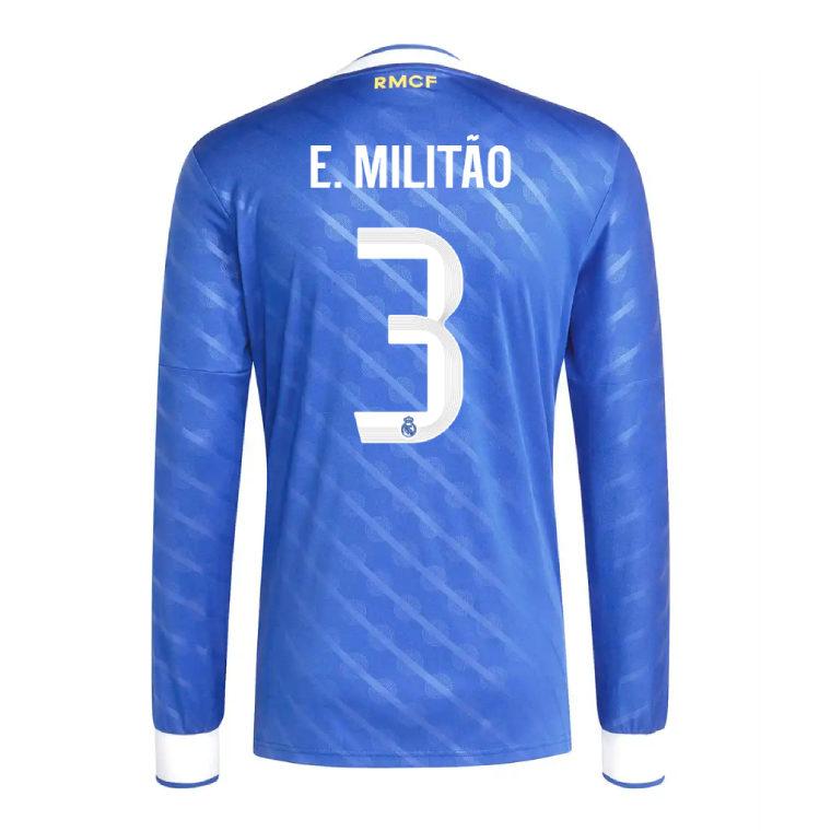 Real Madrid Third E. MILITÃO 3 Long Sleeve Jersey 25-26
