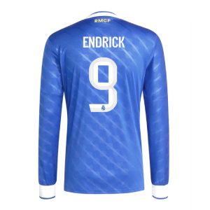 Real Madrid Third ENDRICK 9 Long Sleeve Jersey 25-26