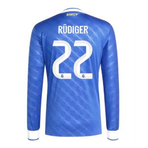 Real Madrid Third RÜDIGER 22 Long Sleeve Jersey 25-26