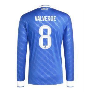 Real Madrid Third VALVERDE 8 Long Sleeve Jersey 25-26