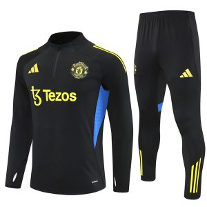 Manchester United Black Training Suit Kit 25-26