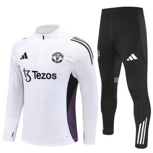 Manchester United White Training Suit Kit 25-26