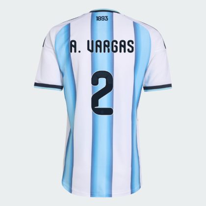 Argentina Home A. VARGAS 2 World Cup Jersey 2026 (Player Version)