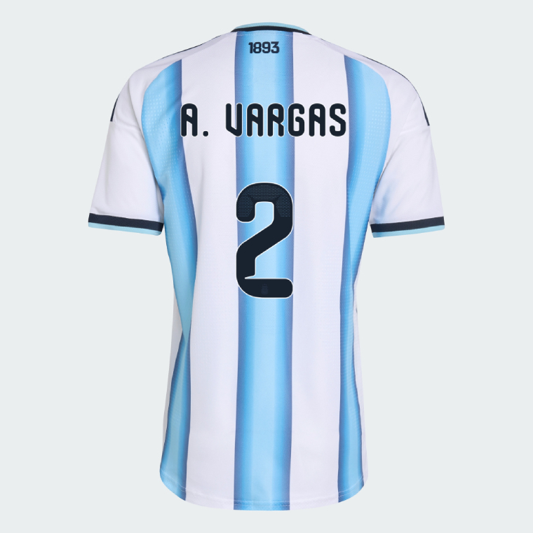 Argentina Home A. VARGAS 2 World Cup Jersey 2026 (Player Version)