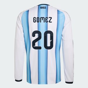Argentina Home GOMEZ 20 World Cup Long Sleeve Jersey 2026 (Player Version)