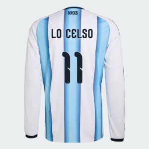 Argentina Home LO CELSO 11 World Cup Long Sleeve Jersey 2026 (Player Version)