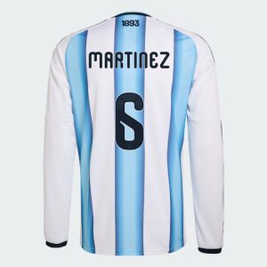 Argentina Home MARTINEZ 6 World Cup Long Sleeve Jersey 2026