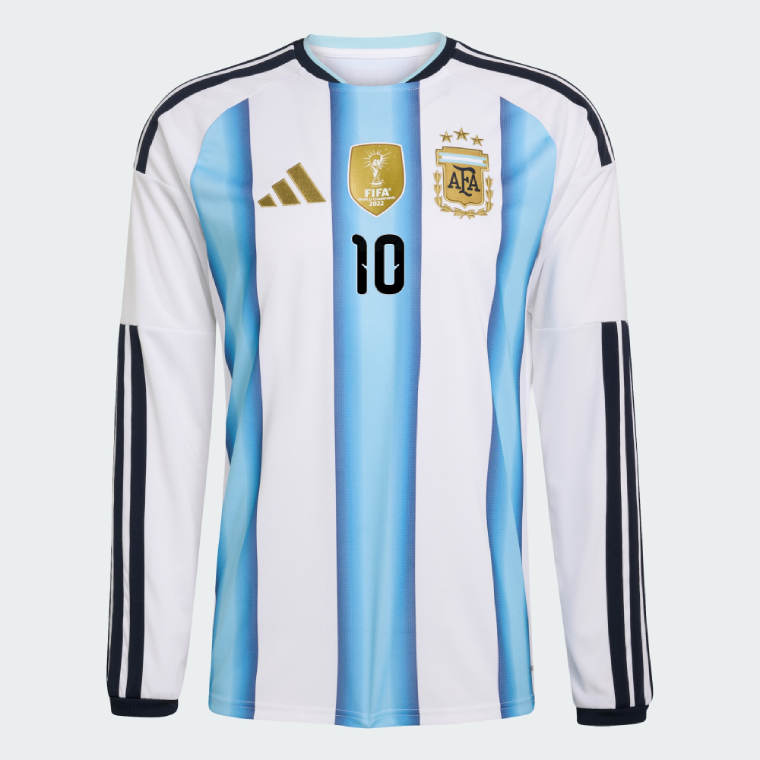 Argentina Home MESSI 10 World Cup Long Sleeve Jersey 2026 - Image 2