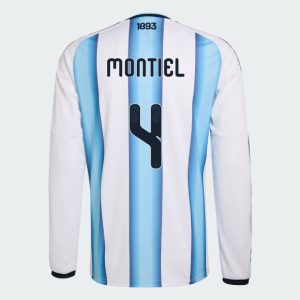 Argentina Home MONTIEL 4 World Cup Long Sleeve Jersey 2026 (Player Version)