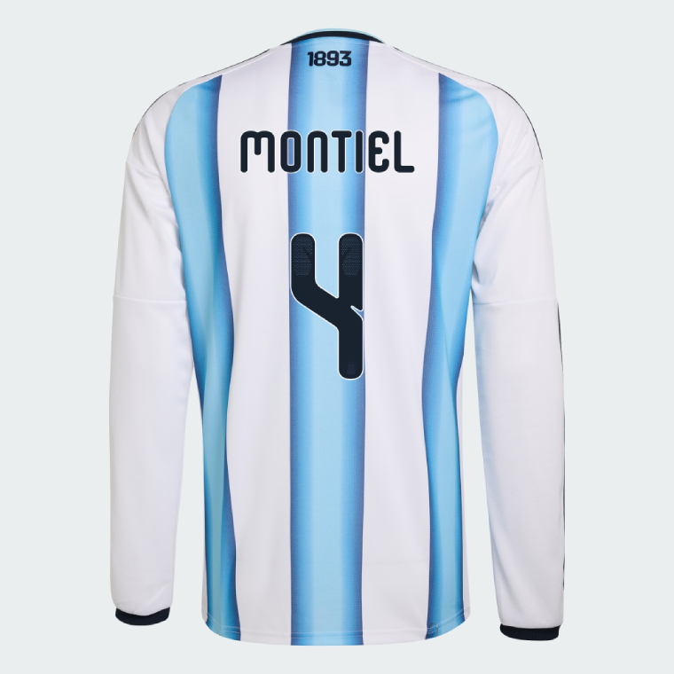 Argentina Home MONTIEL 4 World Cup Long Sleeve Jersey 2026