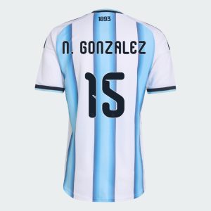 Argentina Home N. GONZALEZ 15 World Cup Jersey 2026 (Player Version)