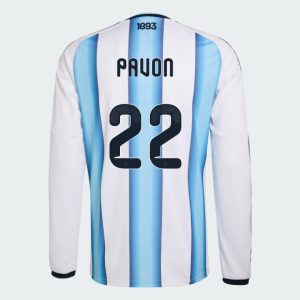 Argentina Home PAVON 22 World Cup Long Sleeve Jersey 2026
