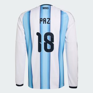 Argentina Home PAZ 18 World Cup Long Sleeve Jersey 2026